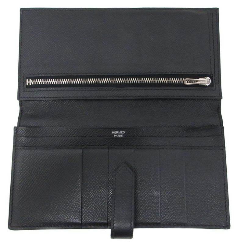 Hermes Bearn Souffle Logo Wallet Bifold with Coin