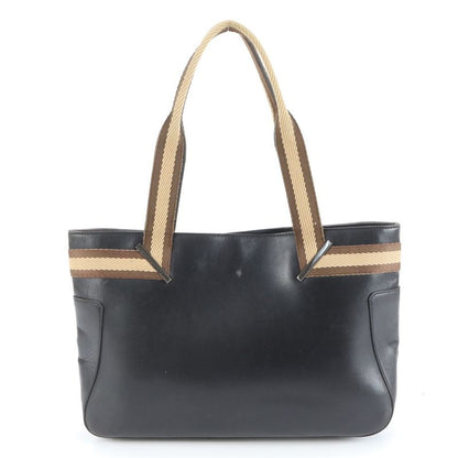 Gucci Leather Tote Shoulder Hand Black Rue