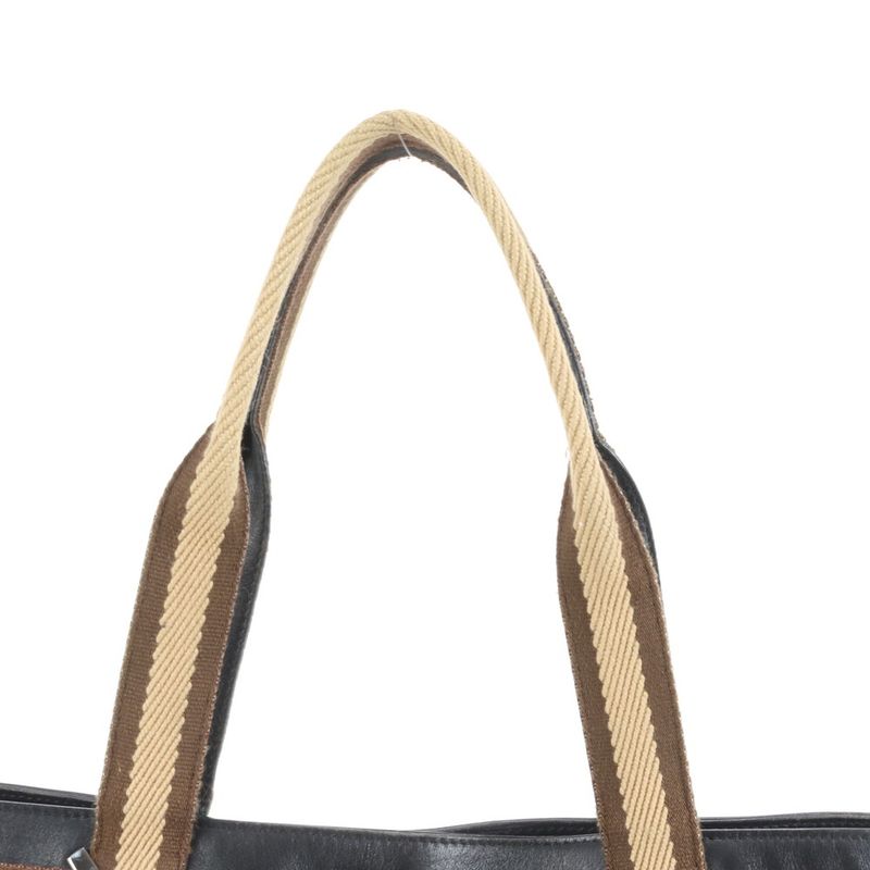 Gucci Leather Tote Shoulder Hand Black Rue