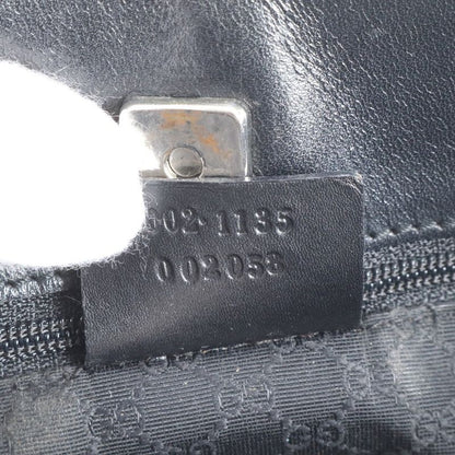 Gucci Leather Tote Shoulder Hand Black Rue