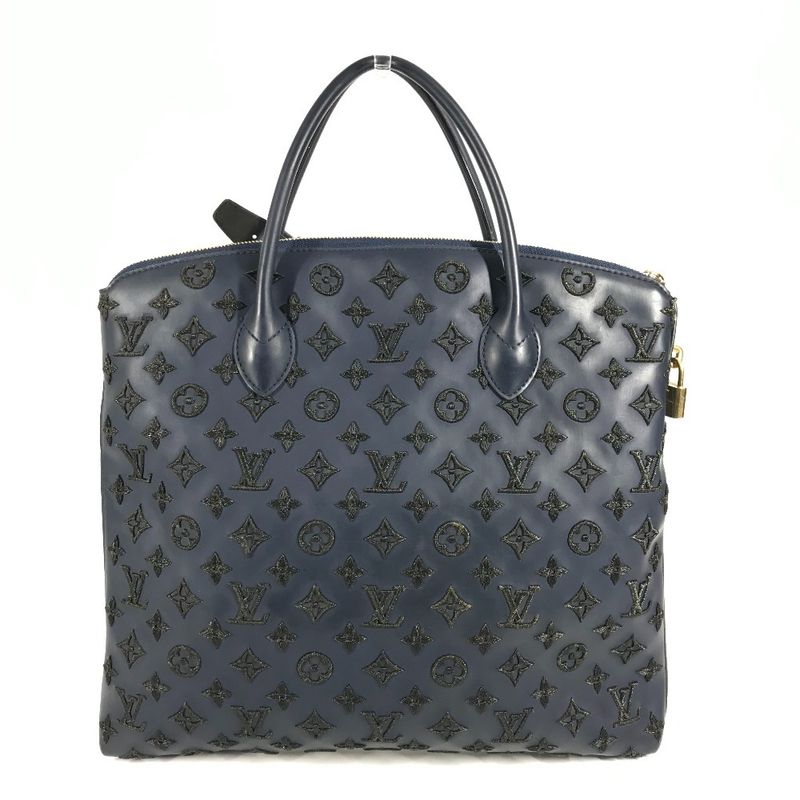Louis Vuitton Handbag Lock It Vertical Blue Black