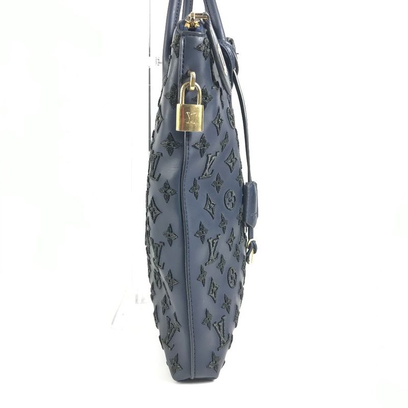 Louis Vuitton Handbag Lock It Vertical Blue Black