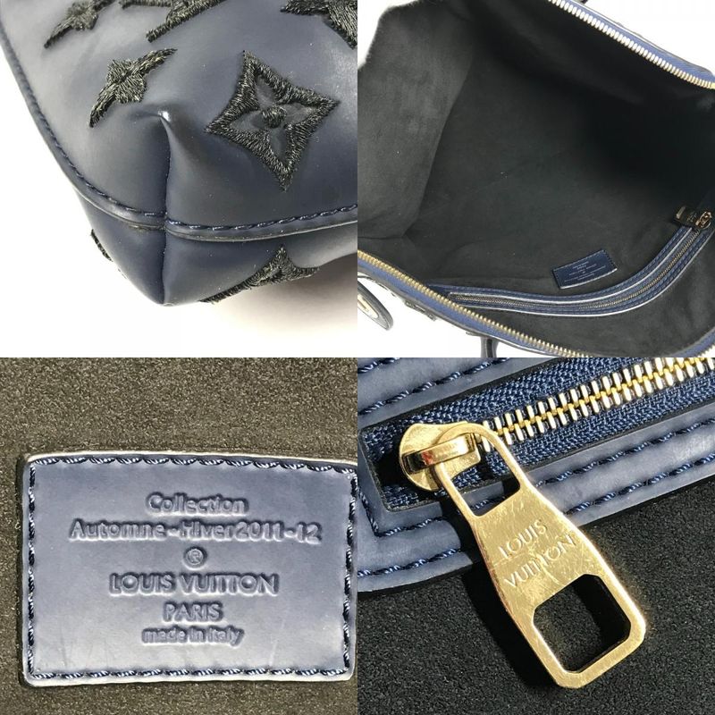 Louis Vuitton Handbag Lock It Vertical Blue Black