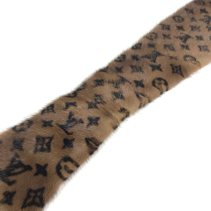Louis Vuitton Scarf Logo Tippet Unknown Mink Brown