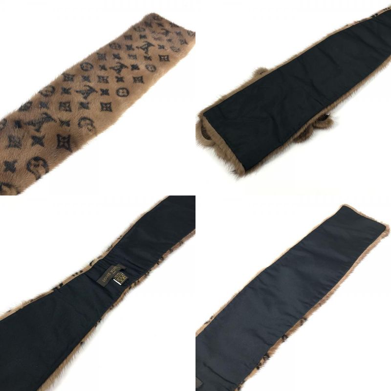 Louis Vuitton Scarf Logo Tippet Unknown Mink Brown