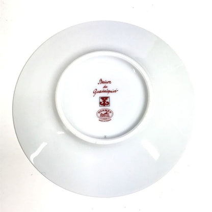 Hermes Teacup Cup & Saucer Set of 2 Pair Pottery White Shoulder Bag X Red