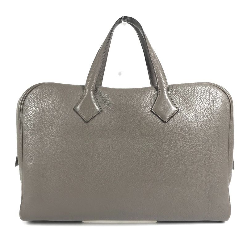 Hermes Tote Victoria 2 Taurillon Clemence Etain Gray