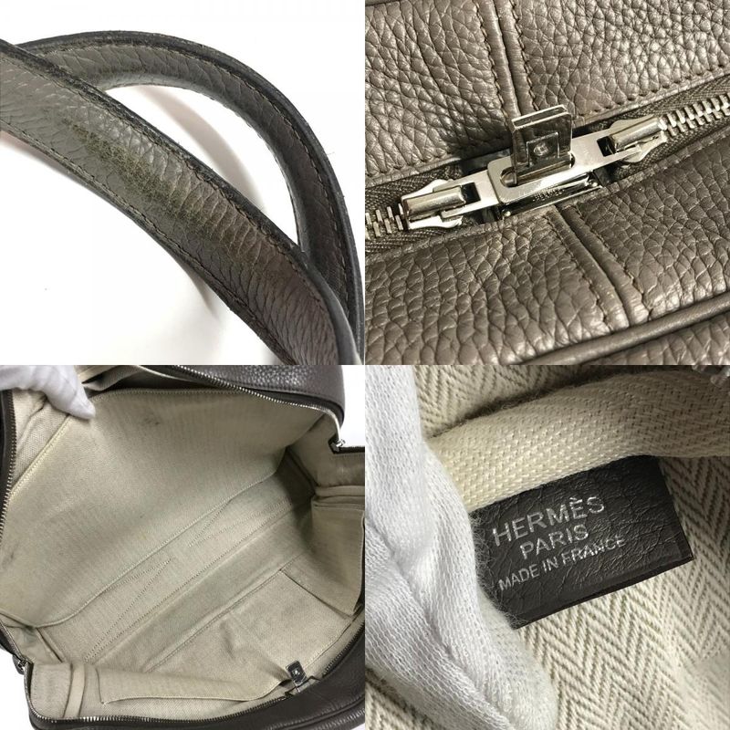 Hermes Tote Victoria 2 Taurillon Clemence Etain Gray