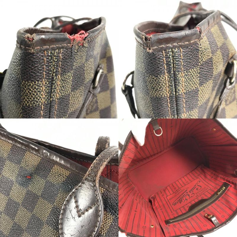 Louis Vuitton Tote Neverfull MM Damier Canvas Ebene Brown