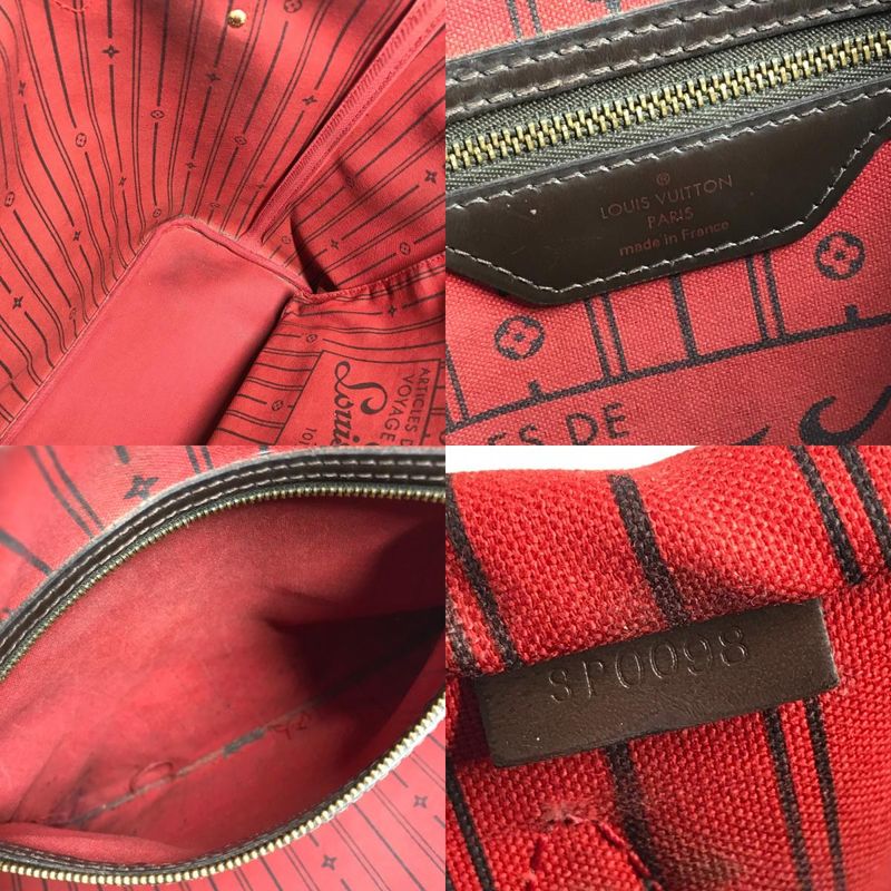 Louis Vuitton Tote Neverfull MM Damier Canvas Ebene Brown