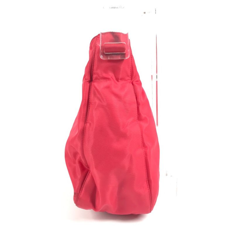 Prada Shoulder Bag Plastic Handle Nylon Red