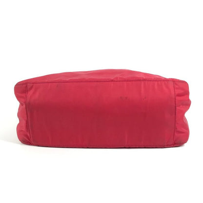 Prada Shoulder Bag Plastic Handle Nylon Red