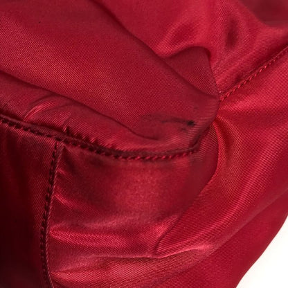 Prada Shoulder Bag Plastic Handle Nylon Red