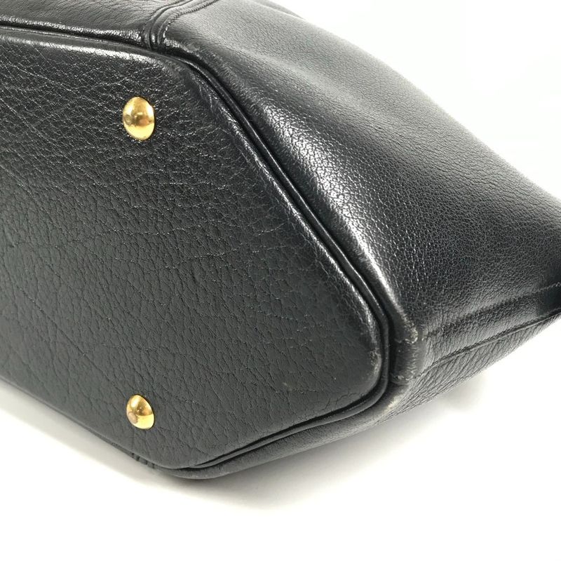 Hermes Handbag Ile de Veau Leather Black