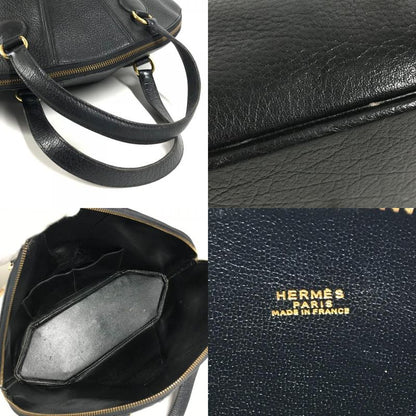 Hermes Handbag Ile de Veau Leather Black
