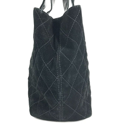 Chanel Handbag CC Logo Suede Black