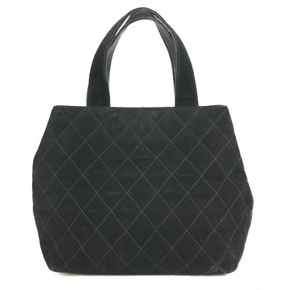 Chanel Handbag CC Logo Suede Black