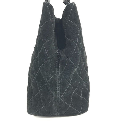 Chanel Handbag CC Logo Suede Black