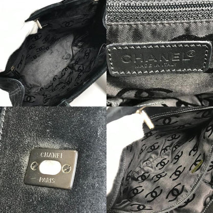 Chanel Handbag CC Logo Suede Black