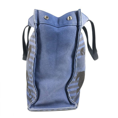 Hermes Shoulder Bag Chevoin Cotton Blue Black
