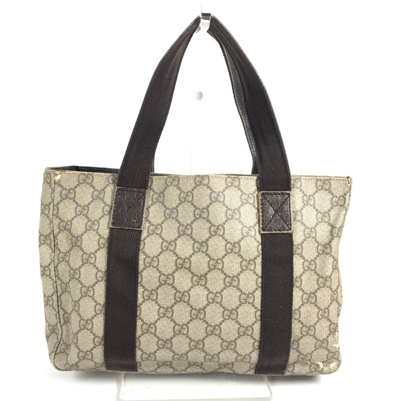 Gucci Handbag Logo GG Supreme Canvas Beige
