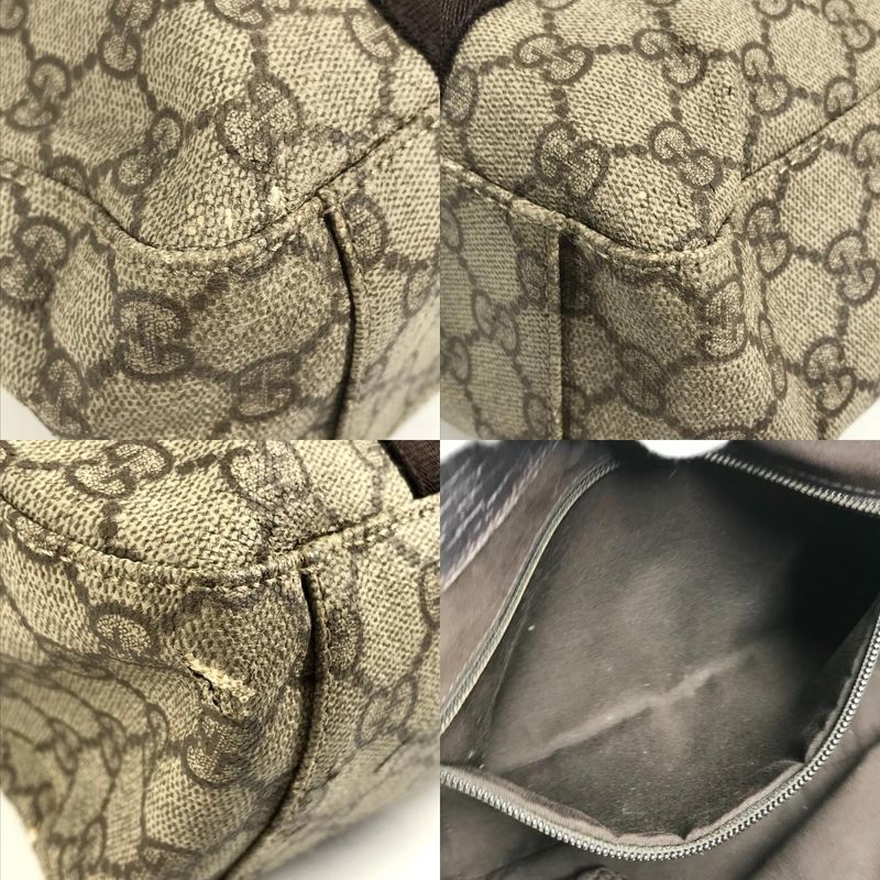 Gucci Handbag Logo GG Supreme Canvas Beige