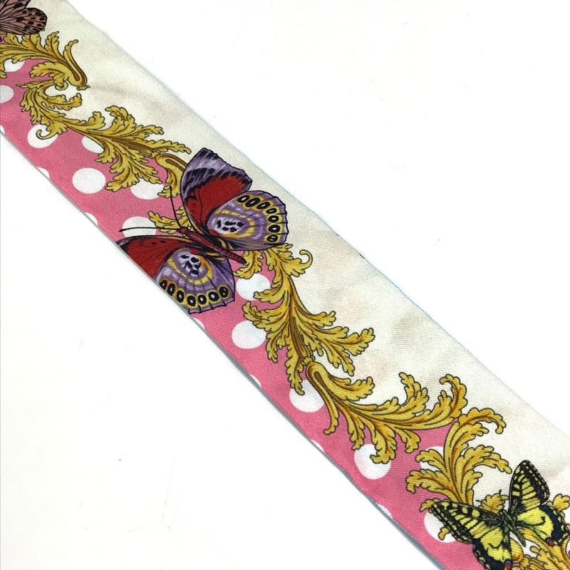 Versace Scarf Butterfly Logo Ladybug Silk