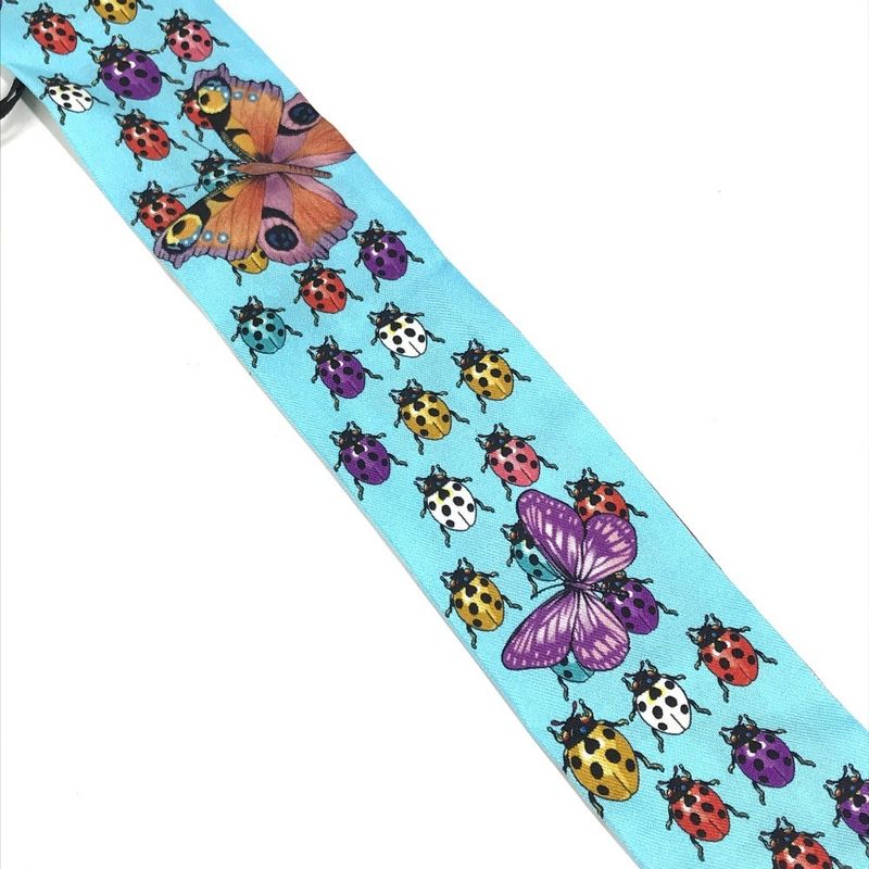 Versace Scarf Butterfly Logo Ladybug Silk