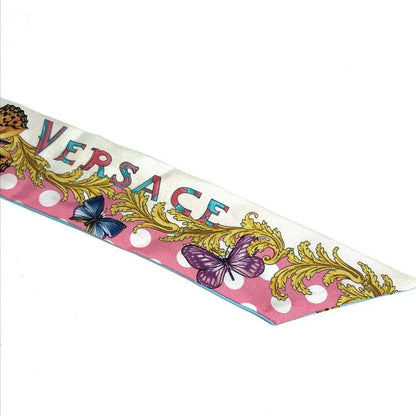 Versace Scarf Butterfly Logo Ladybug Silk