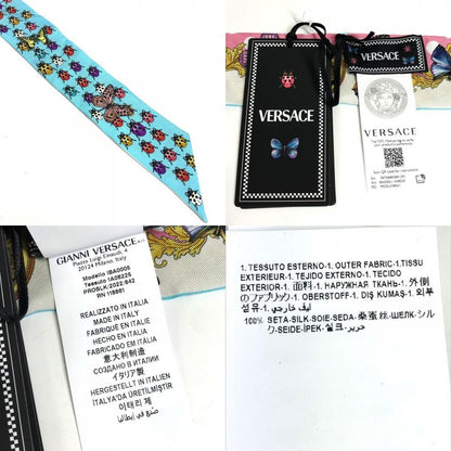 Versace Scarf Butterfly Logo Ladybug Silk