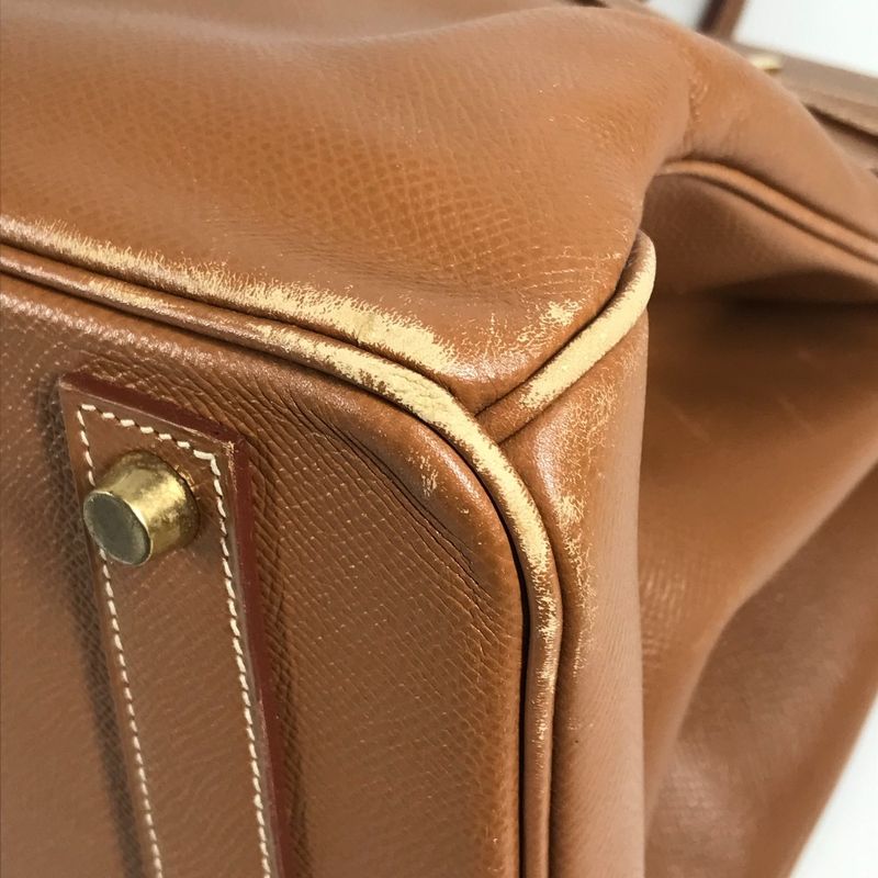 Hermes Handbag Birkin 40 Epsom Gold Brown