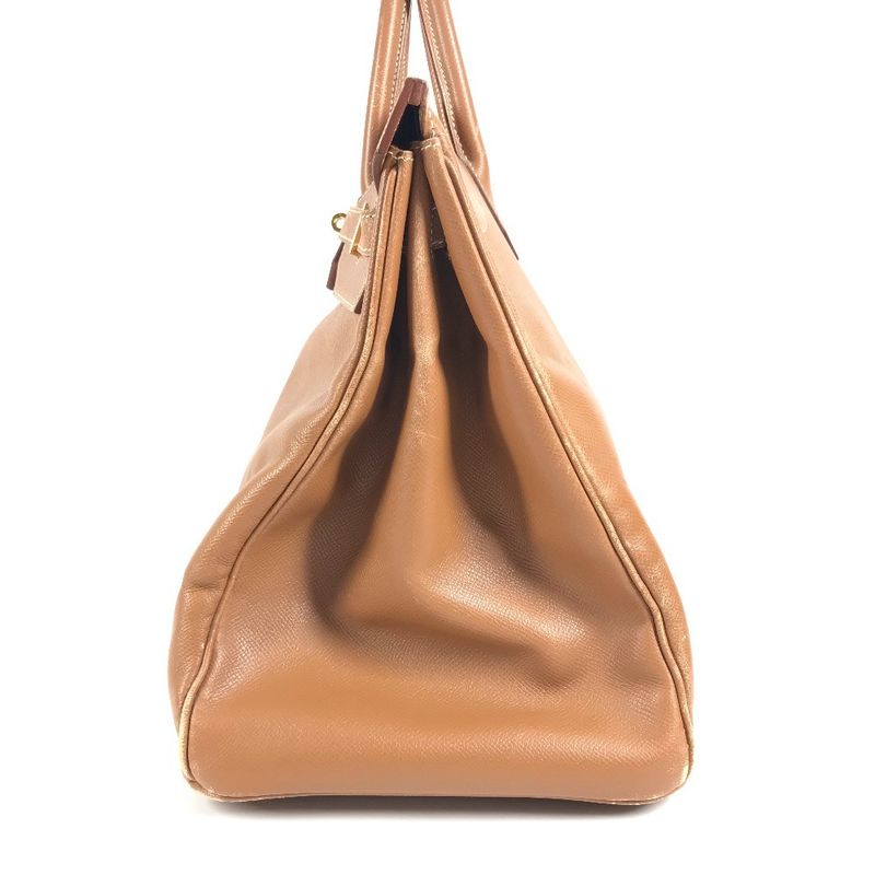 Hermes Handbag Birkin 40 Epsom Gold Brown
