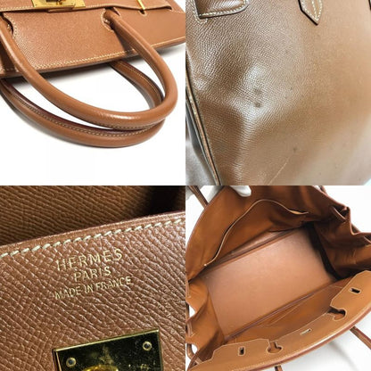 Hermes Handbag Birkin 40 Epsom Gold Brown