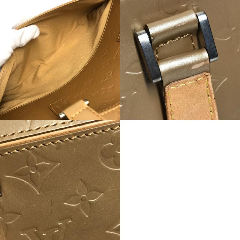 Louis Vuitton Handbag Malden Monogram Matte Leather Ambre Beige