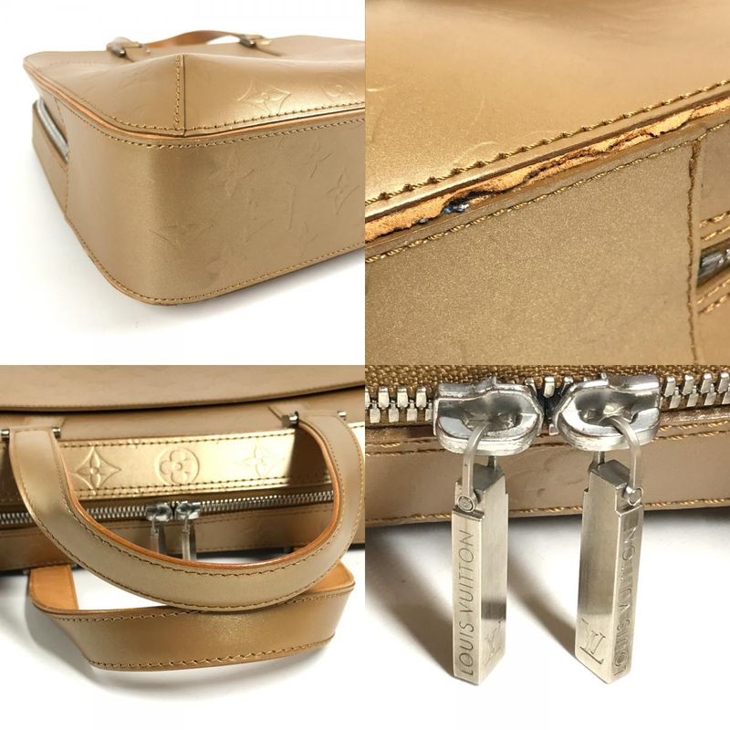 Louis Vuitton Handbag Malden Monogram Matte Leather Ambre Beige