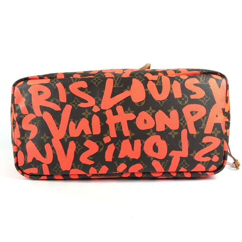 Louis Vuitton Shoulder Bag Neverfull GM Monogram Graffiti Orange Brown