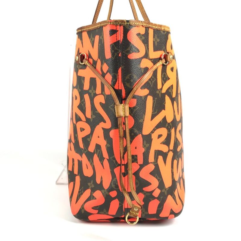 Louis Vuitton Shoulder Bag Neverfull GM Monogram Graffiti Orange Brown