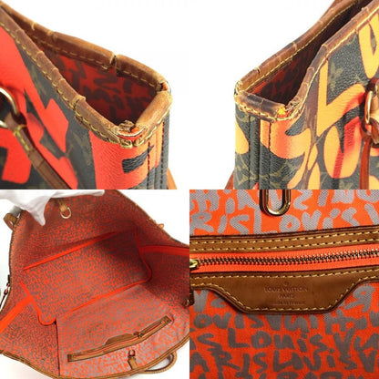 Louis Vuitton Shoulder Bag Neverfull GM Monogram Graffiti Orange Brown