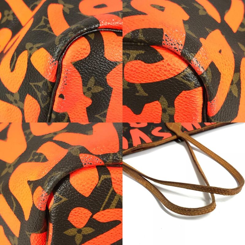 Louis Vuitton Shoulder Bag Neverfull GM Monogram Graffiti Orange Brown
