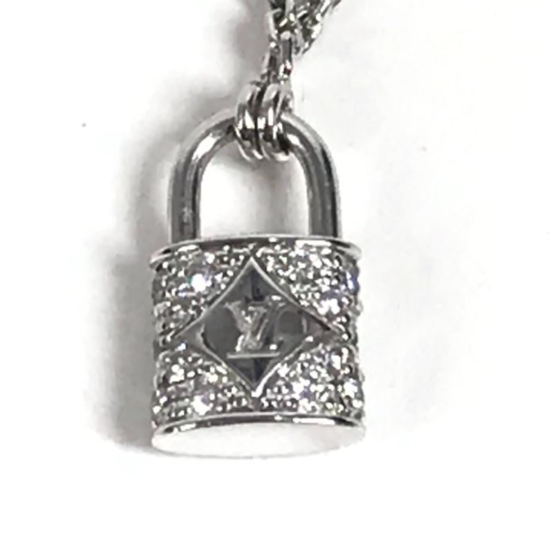 Louis Vuitton Necklace Pendentif Lockit XS Diamond Silver