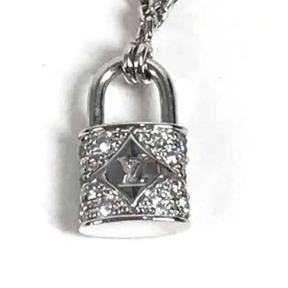 Louis Vuitton Necklace Pendentif Lockit XS Diamond Silver