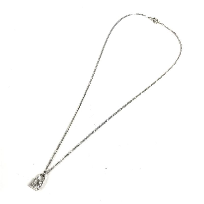 Louis Vuitton Necklace Pendentif Lockit XS Diamond Silver