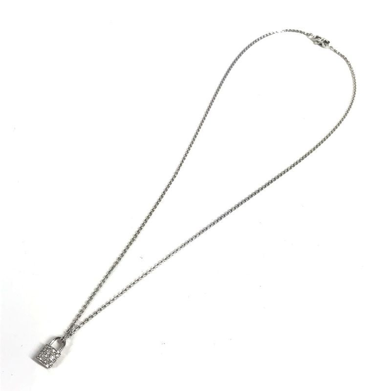 Louis Vuitton Necklace Pendentif Lockit XS Diamond Silver