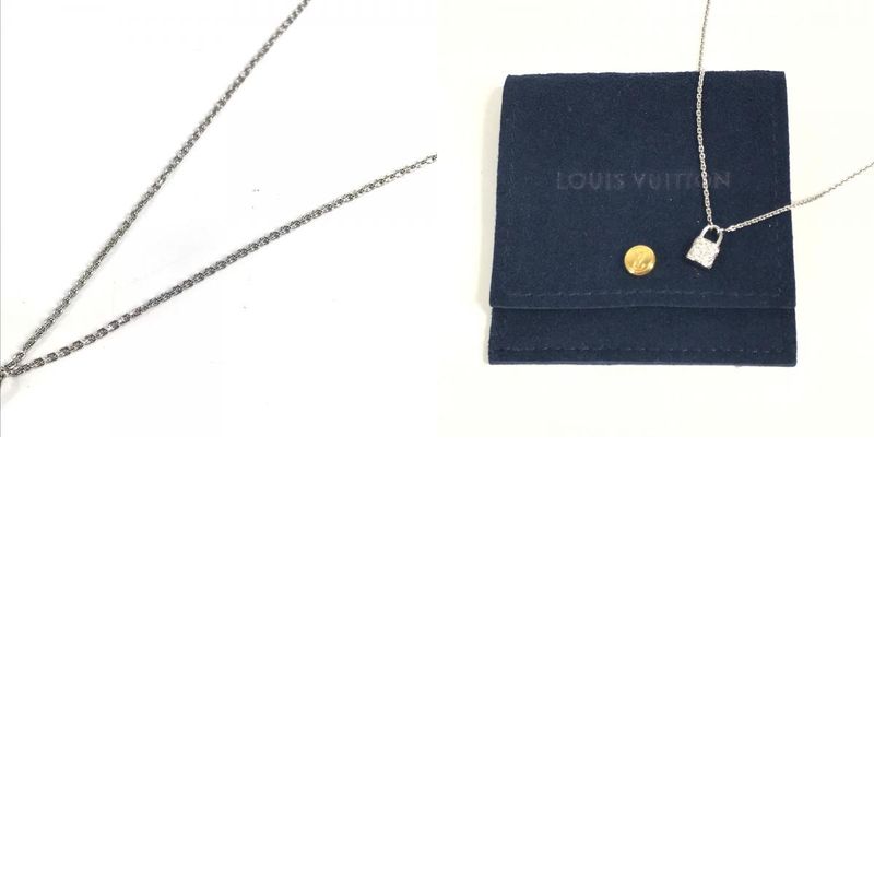 Louis Vuitton Necklace Pendentif Lockit XS Diamond Silver