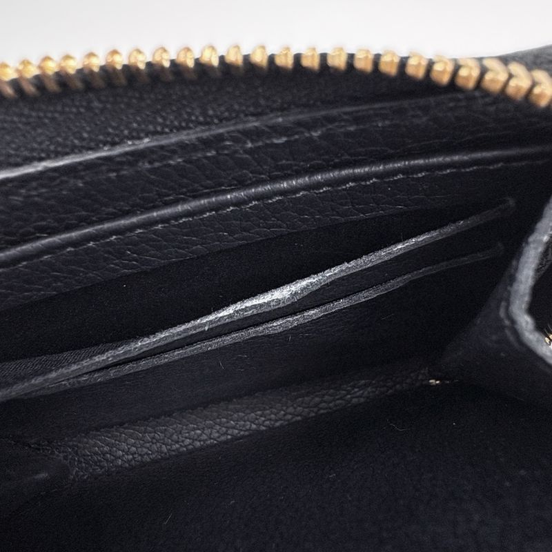 Louis Vuitton Zippy Coin Purse Zip Around Card Case Monogram Noir Black
