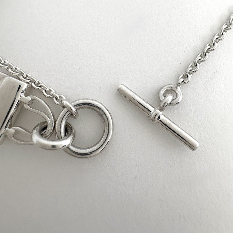 Hermes Amulet Constance Necklace Silver