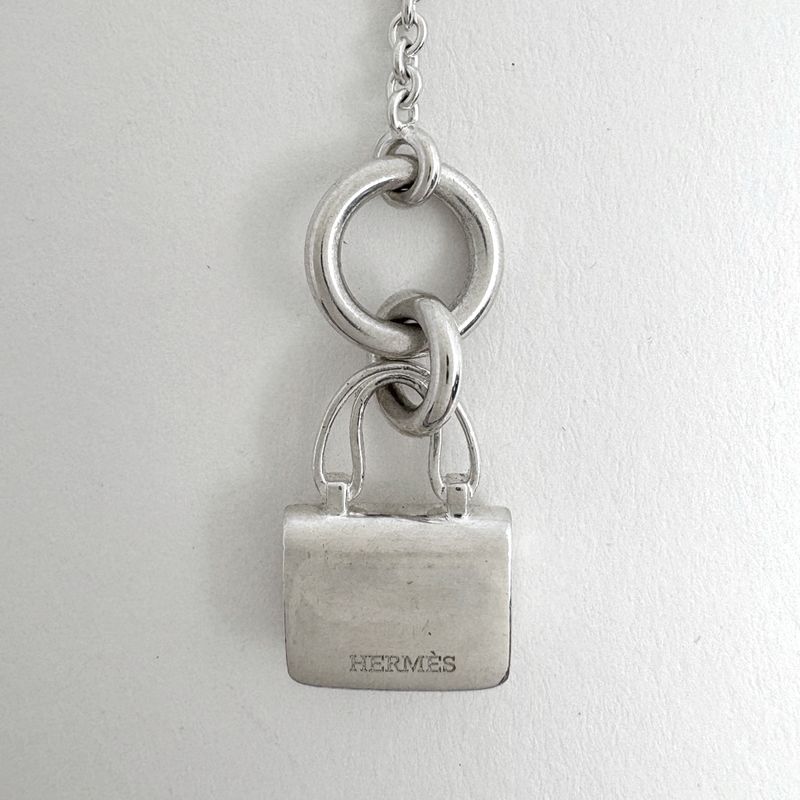 Hermes Amulet Constance Necklace Silver