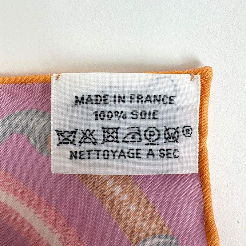 Hermes Petit Carre Chevaloscope Neon Gavroche Scarf Silk Pink Multicolor
