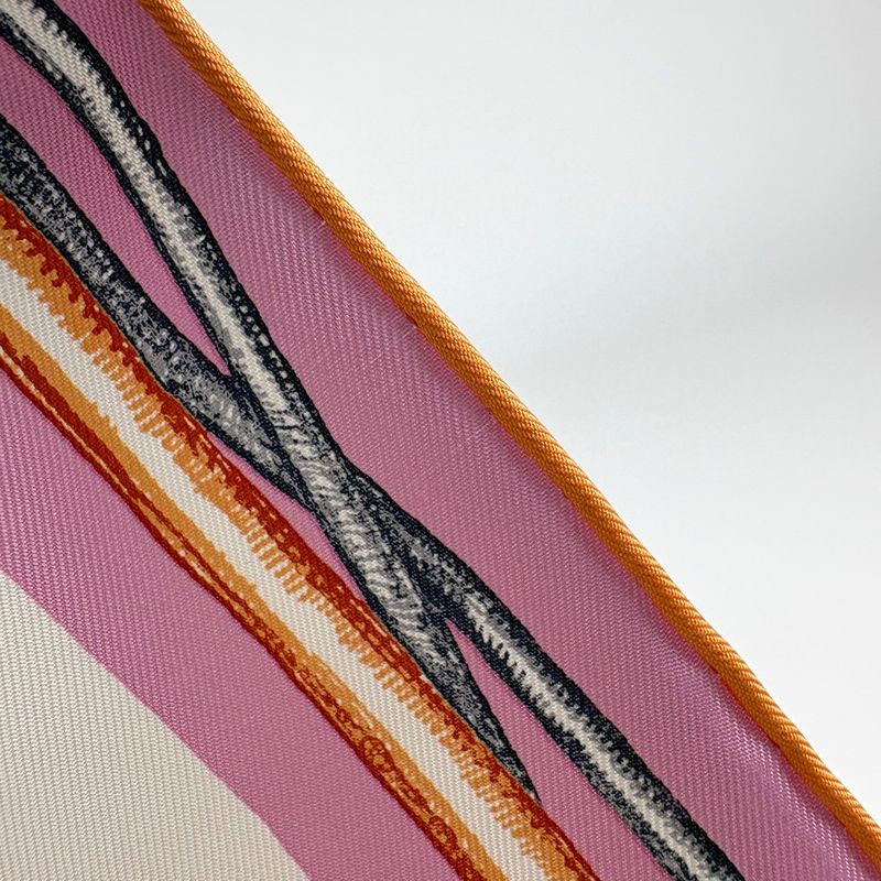 Hermes Petit Carre Chevaloscope Neon Gavroche Scarf Silk Pink Multicolor