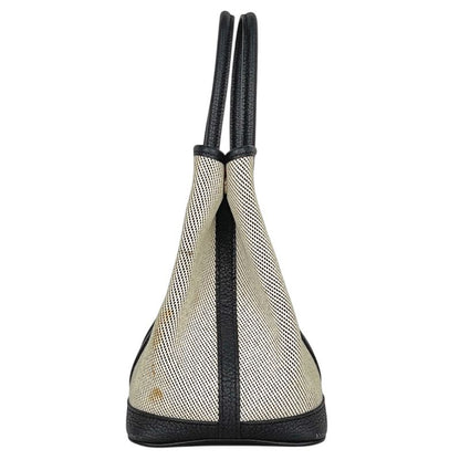 Hermes Garden Party TPM Tote Leather Black Beige